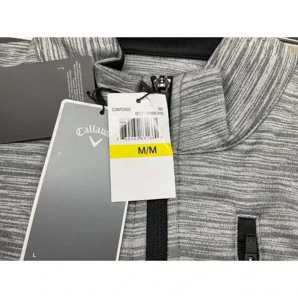 Callaway Men's 1/4 Zip Golf Pullover Gray Heather Performance NEW w/ Tags M - Picture 3 of 3